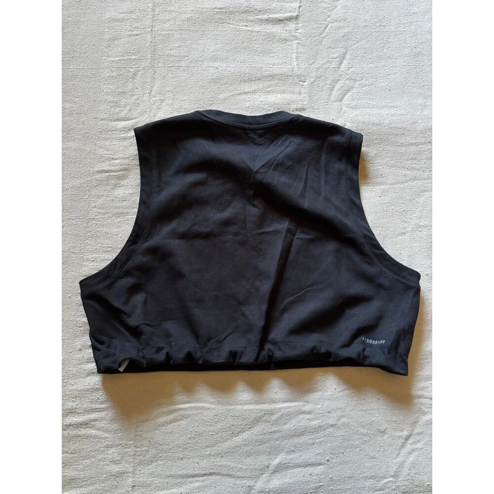 Adidas Black Cropped Athletic Tank Top